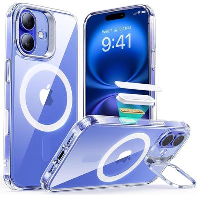 ESR iPhone 16 Hülle mit MagSafe, verstecktem Ständer und Kamerasteuerung, klar