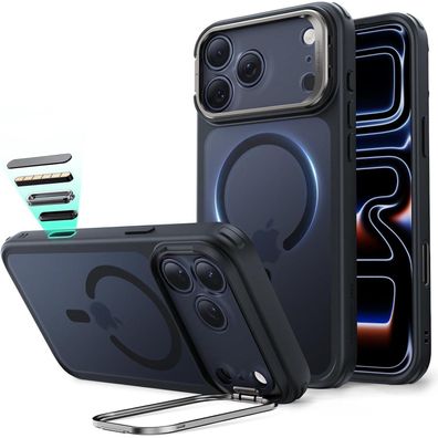 ESR iPhone 17 Pro Hülle mit MagSafe, Kamerasteuerung und Ständer, Mattschwarz