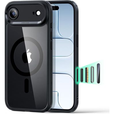 ESR iPhone 17 Air Hülle mit MagSafe - Klares Schwarz, Militärschutz