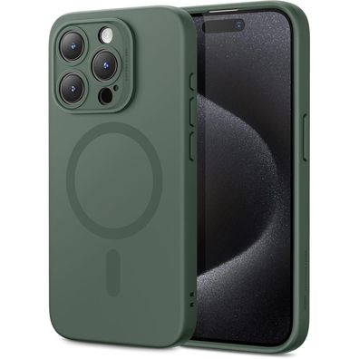 ESR iPhone 15 Pro Max Hülle, MagSafe, Flüssigsilikon, Grün