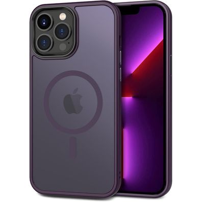 CACOE iPhone 13 Pro Max Hülle MagSafe, Kameraschutz, Stoßfest, Dunkel Violett