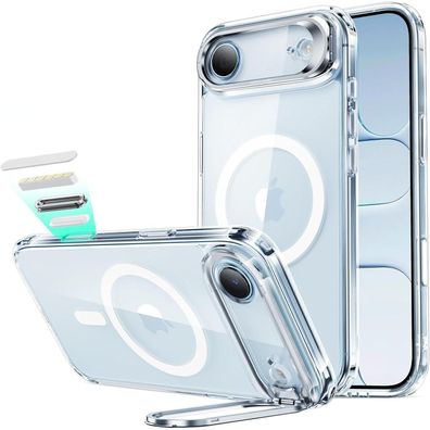 ESR iPhone Air Hülle mit MagSafe, Militärschutz, Ständer & Kamerasteuerung, Klar