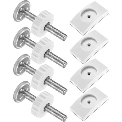 4 Druckschrauben & 4 Wandschutz für Treppenschutzgitter, Babygitter