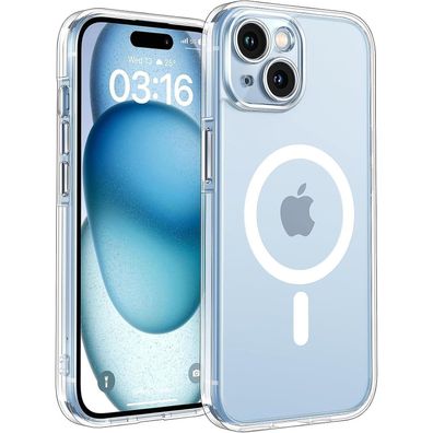 TOCOL iPhone 15 Hülle Transparent MagSafe, Kristallklar, Stoßfest, Kratzfest