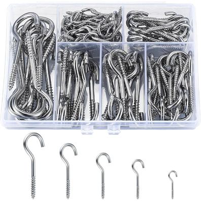 SZSLMY 115 Stk Schraubhaken Set - Deckenhaken mit Holzgewinde, Einschraubhaken
