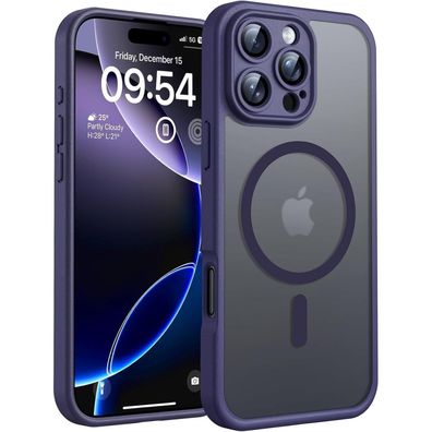 TOCOL iPhone 16 Pro Max Hülle MagSafe, Kameraschutz, Stoßfest, Transluzent