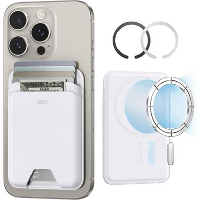 ESR MagSafe Wallet mit 5 Kartenfächern, RFID Schutz, starkem Magnet, veganes