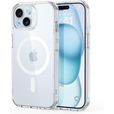 ESR Hülle für iPhone 15, MagSafe kompatibel, Militärschutz, kratzfest, klar