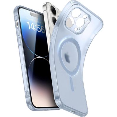 ESR iPhone 14 Pro Hülle klar Silikon mit MagSafe, stoßfest, dünn, dunkelblau