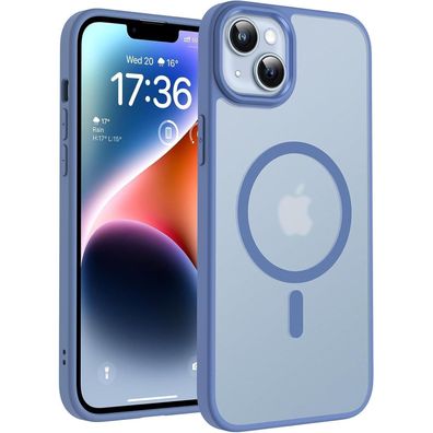 TOCOL iPhone 14 Plus Hülle MagSafe, matt transluzent, stoßfest, magnetisch