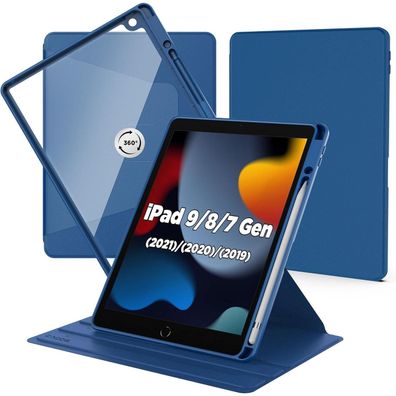 CACOE Rotierende Hülle für iPad 9/8/7 Gen 10.2 Zoll mit Stifthalter, 360°