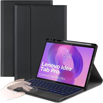 CACOE Tastatur Hülle mit Touchpad für Lenovo Idea Tab Pro 12.7 2025, abnehmbar