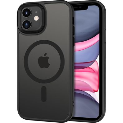CACOE Hülle für iPhone 11 mit MagSafe, transluzent, matt, stoßfest
