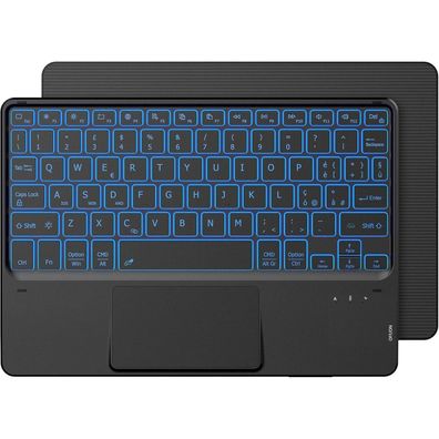 CACOE Bluetooth Tastatur mit Touchpad und 7-farbiger Hintergrundbeleuchtung