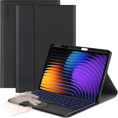 CACOE Hülle mit abnehmbarer kabelloser Tastatur und Touchpad für Xiaomi Mi Pad
