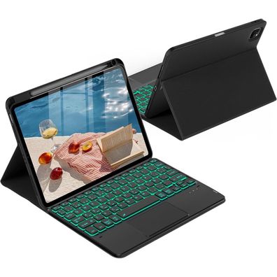CACOE Tastatur Hülle für iPad Air 7/6/5/4 Gen & iPad Pro 11 Zoll mit Touchpad