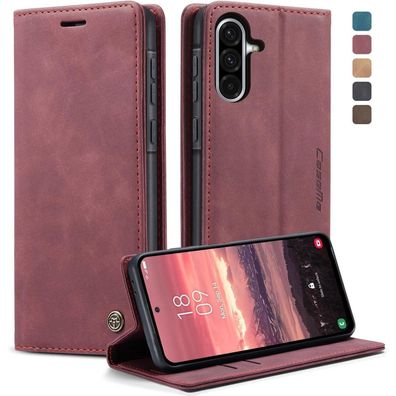 KZB Handyhülle für Samsung Galaxy A56 5G, Premium Leder Klappbar Tasche Flip