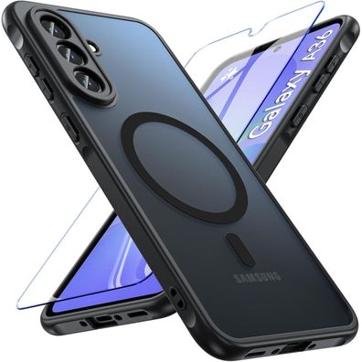 Hensinple Magnetische Schutzhülle für Samsung Galaxy A36 5G mit gehärtetem Glas