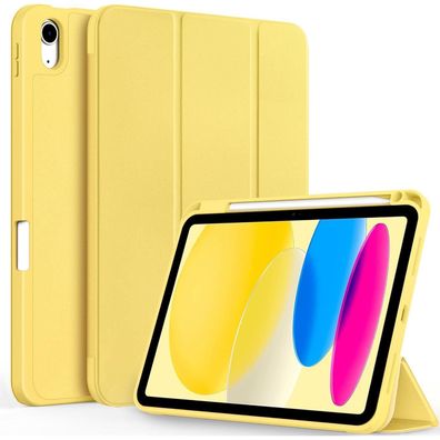 CACOE Hülle für iPad 10./11. Generation 10.9 Zoll mit Stifthalter, Gelb