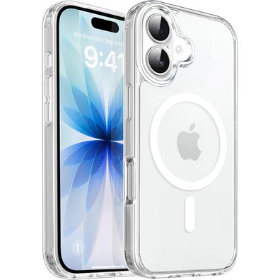 CACOE Hülle für iPhone 17 mit MagSafe, stoßfest, kratzfest, transluzent