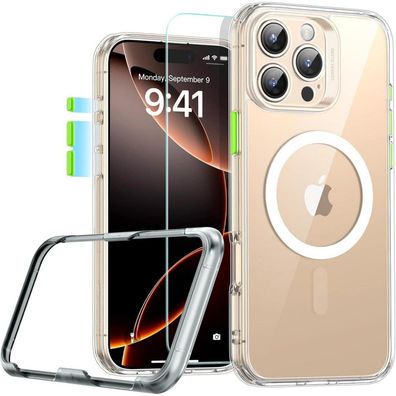 ESR iPhone 16 Pro Hülle (4 in 1) Set: Transparente Matte Hülle