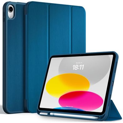 CACOE Hülle für iPad 10./11. Generation 10.9 Zoll mit Stifthalter, Pfauenblau