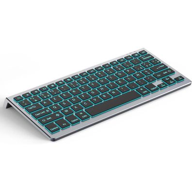 CACOE Bluetooth Tastatur für iOS, iPadOS, MacOS - 7 Farben Beleuchtung, 3