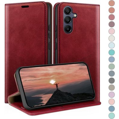 HUOUH Handy Hülle für Samsung Galaxy A16, Wallet Case mit RFID Schutz Lederoptik