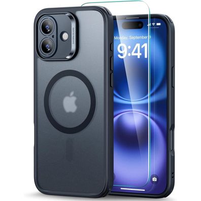 ESR iPhone 16 Plus Hülle (4in1) Set, transparent matt, MagSafe kompatibel