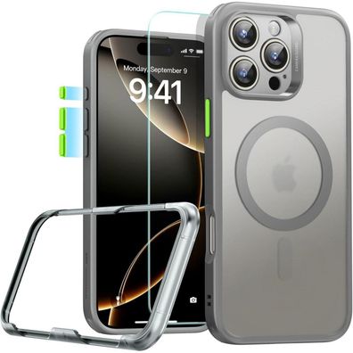 ESR iPhone 16 Pro Hülle (4in1) Set, Transparent Matt mit Displayschutz