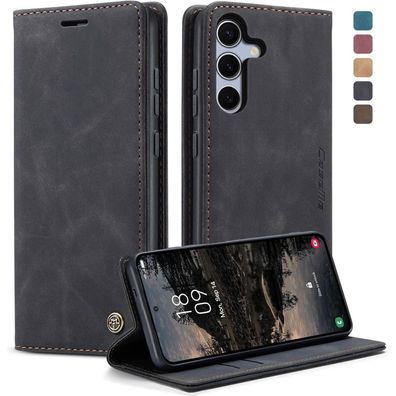 KZB Handyhülle für Samsung Galaxy S25 FE 5G, Premium Leder Klapptasche mit