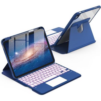 CACOE Drehbare Hülle mit Tastatur und Touchpad für iPad 11./10. Gen. (11/10.9