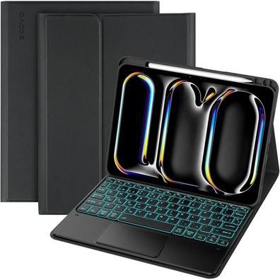 CACOE Hülle mit abnehmbarer Tastatur und Touchpad für iPad Pro 11 Zoll M4