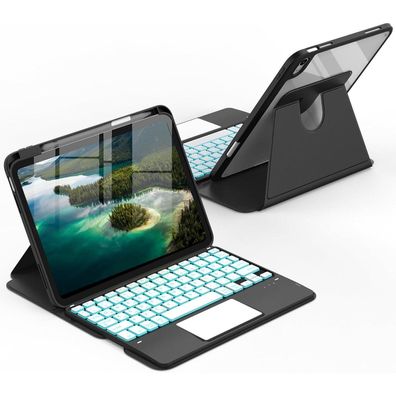CACOE Drehbare Hülle mit Tastatur und Touchpad für iPad 11/10. Generation (11