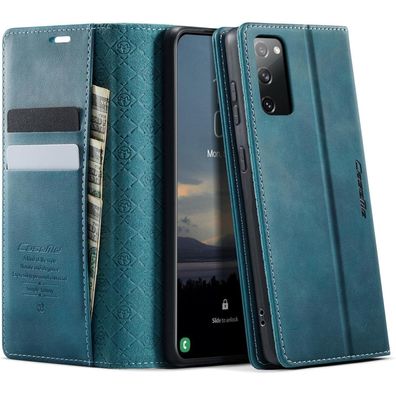 CaseMe Handyhülle für Samsung Galaxy S20 FE, Premium Leder Klapphülle mit RFID