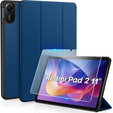 CACOE Hülle für Xiaomi Redmi Pad 2 11 Zoll, Ultra Dünn Slim Smart in Lederoptik