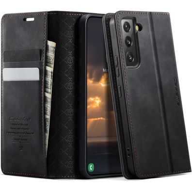 CaseMe Handyhülle für Samsung Galaxy S22 5G, Premium Leder Klapphülle mit RFID