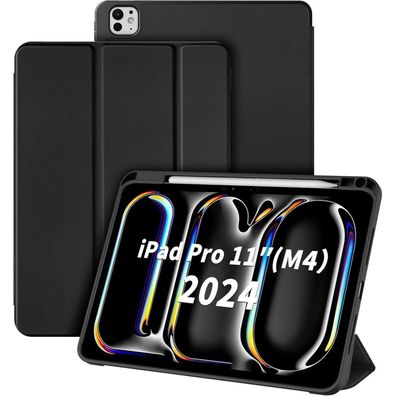 CACOE Hülle für iPad Pro 11 M4 (2024) mit Stifthalter, schlank, Ständer