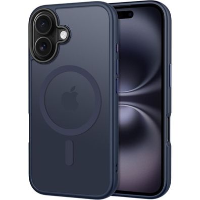 CACOE Hülle für iPhone 16 mit MagSafe, stoßfest, kratzfest, transluzent