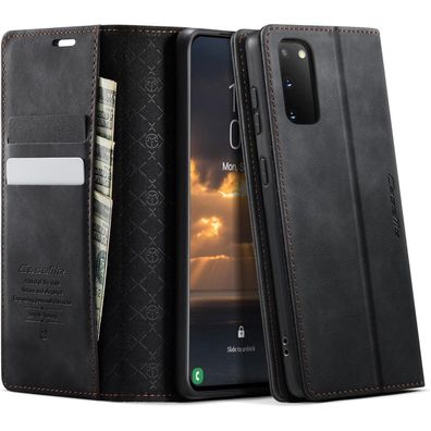 CaseMe Handyhülle für Samsung Galaxy S20, Klapphülle mit RFID in Lederoptik