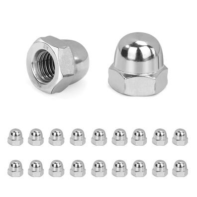 QIMEI-SHOP Hutmuttern M6 Edelstahl A2 DIN 1587 Kappenmuttern