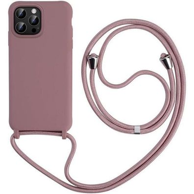 Keteen Handyhülle mit Band für iPhone 16 Pro - Slim Silikon Case mit Kordel