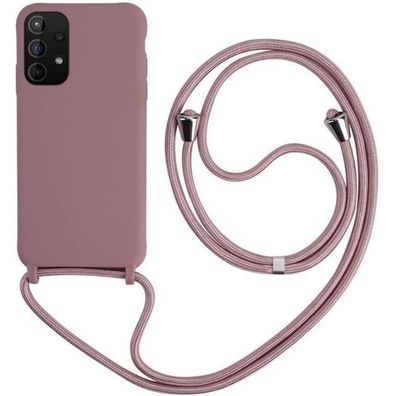 Keteen Handyhülle mit Band für Samsung Galaxy A13 4G, Slim Silikon, abnehmbare