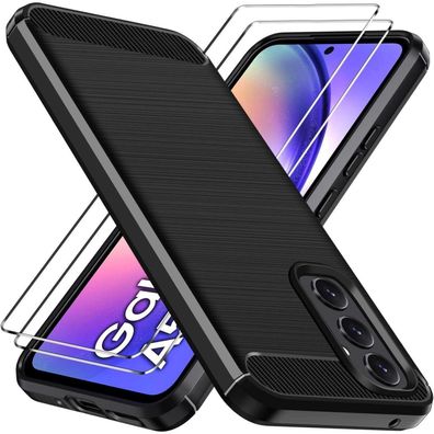 ivoler Hülle für Samsung Galaxy A54 5G mit 2x Panzerglas, militärisch stoßfest