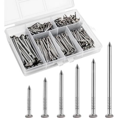 Omotool 480-teiliges Nagel-Set aus Edelstahl 304, 6 Größen