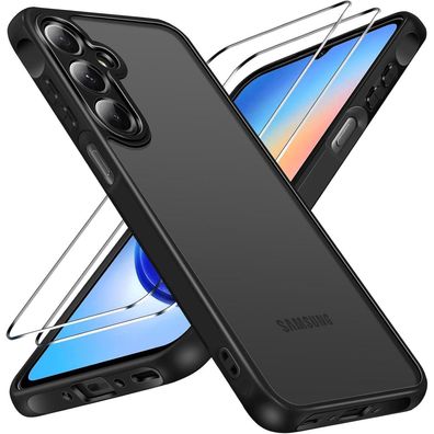 iVoler Hülle für Samsung Galaxy A35 5G mit 2x Panzerglas, Militärstandard