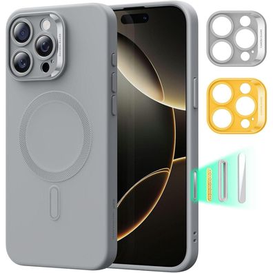 ESR MagSafe Silikon Hülle für iPhone 16 Pro - Dünn, Stoßfest, Mikrofaserfutter