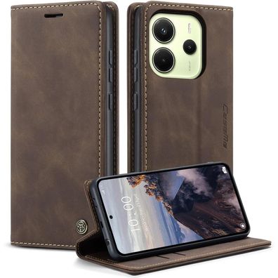 KZB Handyhülle für Xiaomi Redmi Note 14 4G - Premium Leder Klappbar Tasche Flip
