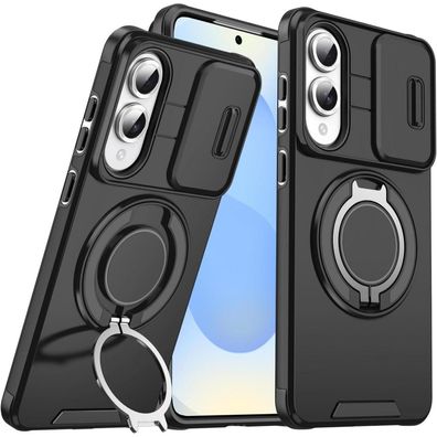 Keteen Hülle für Samsung Galaxy S25 Edge mit Kameraschutz, 360° Magnetischer