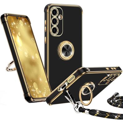 Keteen Handyhülle für Samsung Galaxy A15 4G/5G mit Band, Ring Halter Ständer